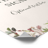 ホリデー ボタニカル シャンパン カードとギフト オーダーメイド ポスター (角)