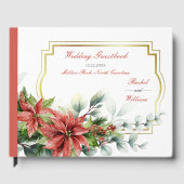 ホリデー ポインセチア ウェディング ゲストブック (正面)