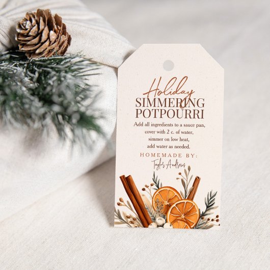 ホリデー+ポットプーリー ギフトタグ