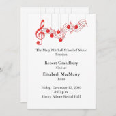 ホリデー・ミュージカル・リサイタル・プログラム 招待状 (正面/裏面)