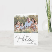 ホリデー モダン スクリプト フォト シーズンカード (正面)