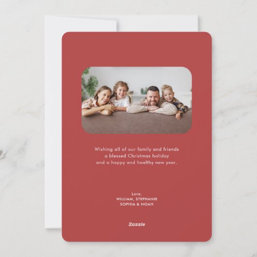 ホリデー ラスティック エバーグリーン 2 フォト クリスマス (裏面)