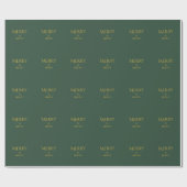 ホリデー ラックス クリスマス ラッピング ペーパー | 緑 (フラット)