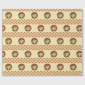 ホリデー リース ニット ラッピングペーパー (フラット)