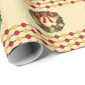 ホリデー リース ニット ラッピングペーパー (ロールコーナー)