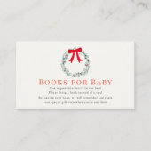 ホリデー リース ベビー シャワー 本 リクエスト エンクロージャーカード (正面)