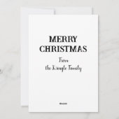 ホリデー レッド ドア アート クリスマス フラット カード (裏面)