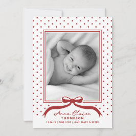 ホリデー 誕生日発表 リボン 水玉 シーズンカード