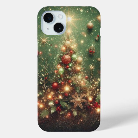 ホリデー 赤 緑 ゴールド シルバー オーナメント Case-Mate iPhoneケース (裏面)
