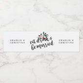 ホリデー 食べて飲んで結婚しよう クリスマス ベリー ペットボトルラベル (シングルラベル)