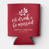 ホリデー 食べて飲んで結婚しよう レッド 缶クーラー (正面)