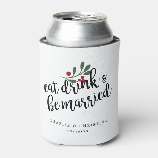 ホリデー 食べて 飲んで 結婚しよう クリスマス ベリー 缶クーラー (缶正面)