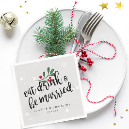 ホリデー 食べ 飲んで 結婚しよう クリスマス ベリー スタンダードカクテルナプキン