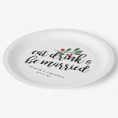 ホリデー 食べ 飲んで 結婚しよう クリスマス ベリー ペーパープレート (アングル)