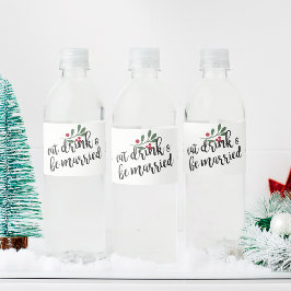 ホリデー 飲んで食べて結婚しよう クリスマス ベリー ペットボトルラベル