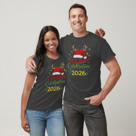 ホリデー 2026 クリスマスのトナカイ サンタ マジック Tシャツ