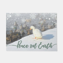 ホリデー"Peace on Earth"ホワイトダック