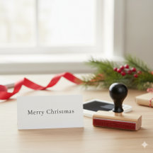 ホリデーC用エレガントなメリークリスマスゴムスタンプ