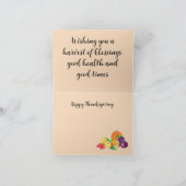 ホリデーGカード : 祝福された感謝祭 シーズンカード (内部)