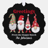 ホリデーhappy格言おもしろいかわいい家族 オーナメントカード (正面)