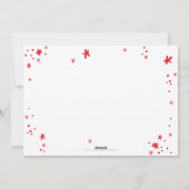 ホリデーJOYフォトモダンシンプル赤いきらめき シーズンカード (裏面)