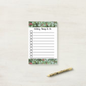 ホリデーTo DoリストHollyの葉果実 ポストイット (デスク上)