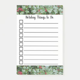 ホリデーTo DoリストHollyの葉果実 ポストイット