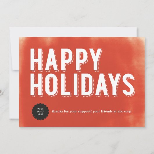 ホリデ色彩の鮮やかィーズレッドフラット 招待状 (正面)