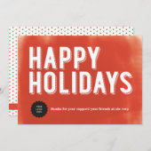 ホリデ色彩の鮮やかィーズレッドフラット 招待状 (正面/裏面)