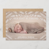 ホリデ賛美ーズ・フォリージ |誕生のお知らせ シーズンカード (正面/裏面)