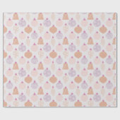 ホリデ飾ィオーナメントクリームクリスマス ラッピングペーパー (フラット)