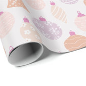 ホリデ飾ィオーナメントクリームクリスマス ラッピングペーパー (ロールコーナー)