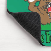 ホリネズミおよびゴルフボール マウスパッド (コーナー)