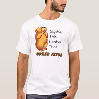 ホリネズミのキリスト教のデザインを祈ること Tシャツ