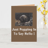 ホリネズミの挨拶(カード) カード (黄色い花)