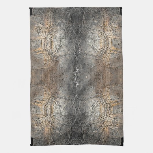 ホリネズミカメの貝パターン キッチンタオル (縦)