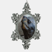 ホリネズミカメ スノーフレークピューターオーナメント (左)