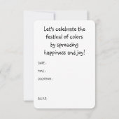 ホリハートフェスティバルの愛と色 招待状 (裏面)