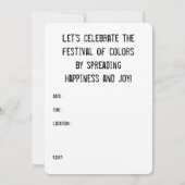 ホリハート、サンスクリット 招待状 (裏面)