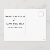 ホリパーソナライズされたデーカード – カスタムクリスマスフォト シーズンポストカード (裏面)