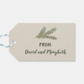 ホリパーソナライズされたーピースラブ&ジョイ ギフトタグ (裏面横)