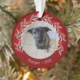 ホリパーソナライズされたーペッエレガントトフォトオーナメント オーナメント