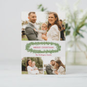 ホリパーソナライズされたー離れクリスマスフォトカード 案内状 (スタンド正面)