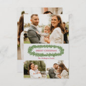 ホリパーソナライズされたー離れクリスマスフォトカード 案内状 (正面/裏面)