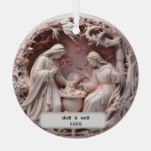 ホリパーソナライズされたー・ファミリーオーナメント ガラスオーナメント (裏面)