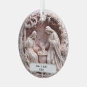 ホリパーソナライズされたー・ファミリーオーナメント ガラスオーナメント (正面左)