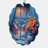 ホリパーソナライズされた感動的ー・ウィッシュ オーナメントカード (左)