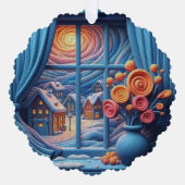 ホリパーソナライズされた感動的ー・ウィッシュ オーナメントカード (正面)