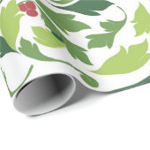 ホリビクトリアンー葉クリスマス包装紙 ラッピングペーパー (ロールコーナー)