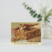 ホリビクトリアンー「新年」の子猫 ポストカード (スタンド正面)